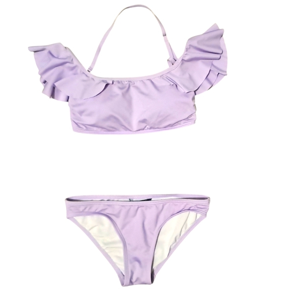 Vince Camuto Off The Shoulder Ruffle Bandeau Top & Hipster Bottom 2 Piece Set